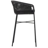 Kave Home Crne željezne barske stolice u setu 4 kom (visine sjedala 80 cm) Yanet – | shoptok.hr