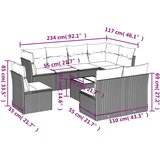  9-dijelni set vrtnih sofa s jastucima poliratan smeđi | shoptok.hr