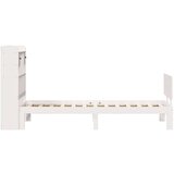 vidaXL Knjižna postelja brez vzmetnice bela 75x190 cm trdna borovina | Shoptok.si