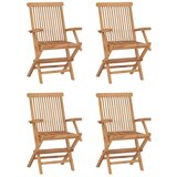  5-dijelni sklopivi vanjski blagovaonski set od masivne tikovine | shoptok.hr