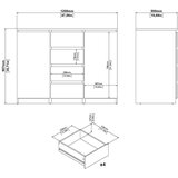 Tvilum Komoda u dekoru hrasta u prirodnoj boji 121x91x50 cm Naia – | shoptok.hr