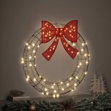  Vijenac s 80 LED svjetlima Topla bijela 90 x 90 x 9 cm Ratan | Eponuda.com
