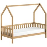 Vipack Dječji krevet od punog hrasta u obliku kućice s podnicom 90x200 cm u prirodnoj boji Cabane – | shoptok.hr
