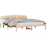  Krevetna konstrukcija Prirodna 180 x 200 cm Čvrsto borovo drvo | shoptok.hr