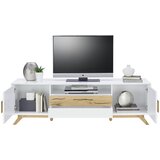 XORA TV-ELEMENT bela, barve hrasta | Shoptok.si