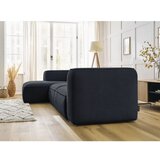 Bobochic Paris Temno modra kotna sedežna garnitura iz tkanine bouclé (levi kot) Zephyr – | Shoptok.si