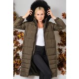 Dewberry Z6740 WOMEN'S COAT-PLAIN KHAKI | Shoptok.si