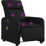  Električni masažni naslonjač od umjetne kože crni | shoptok.hr