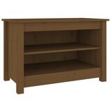 Maison Chic Klop za čevlje - Sedež za čevlje medeno rjava 70x38x45,5 cm trdna borovina, (21776658) | Shoptok.si