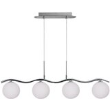 Candellux Lighting Viseča svetilka v srebrni barvi s steklenim senčnikom 12x79 cm Ramon - Candellux Lighting Cene