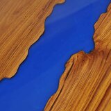  Klubska mizica iz tikovine in smole 100x50x40 cm | Shoptok.si