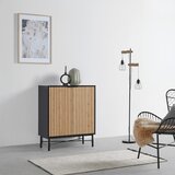 Mömax komoda madrid, barva hrasta, črna | Shoptok.si