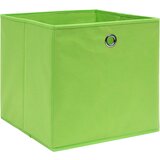 Furnova Škatle za shranjevanje 10 kosov zelene 32x32x32 cm blago, (21955982) | Shoptok.si