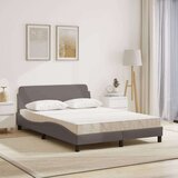 vidaXL Postelja z vzmetnico taupe 140x200 cm blago | Shoptok.si