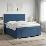 Boxspring krevet s madracem Plava 200 x 200 cm Tkanina - Plava 200 x 200 cm Dizajn linija | shoptok.hr