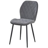 Mömax Stol Zoe, Žamet, Temno Siva | Shoptok.si