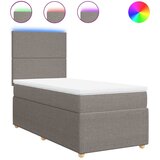  Krevet s oprugama i madracem smeđesivi 100 x 200 cm od tkanine | shoptok.hr