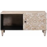  Kava Stol Bijelo 80 x 50 x 40 cm Čvrsto drvo manga | shoptok.hr
