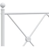  Metalni okvir za krevet s uzglavljem bijeli 80x200 cm | shoptok.hr