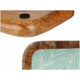  Sredina mize Gift Decor Bela Rjava Zelena Poliester Resin Mangov les 45 x 15 cm 15,2 x 2,54 x 45,7 cm Rastlinski list (6 kosov) | Shoptok.si