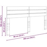 vidaXL Vzglavje z vzglavjem Črna Orehovina 200 cm Konstruiran les | Shoptok.si