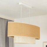  Duolla - Visilica na sajli DOUBLE OVAL YUTE 2xE27/15W/230V braon/krem | Eponuda.com