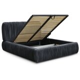 Bobochic Paris Svetlo modra oblazinjena zakonska postelja s prostorom za shranjevanje in letvenim dnom 160x200 cm Blair – | Shoptok.si