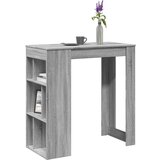 vidaXL Barska miza s policami siva sonoma 102x50x103,5 cm inž. les | Shoptok.si