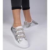 Gemre Silver animal print Velcro sneakers Astrala | Shoptok.si