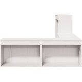  Noćni ormarić s radnim stolom Bijeli 232x122x75 cm Masivno drvo Bor | shoptok.hr