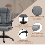  Ergonomska uredska masažna stolica s funkcijom grijanja tamno siva 68 x 72 x 110-120 cm | shoptok.hr