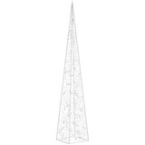 vidaXL Akrilni ukrasni stožac s LED svjetlima plavi 120 cm | shoptok.hr