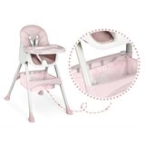 Milo pink stolica za hranjenje sa stolom | shoptok.hr