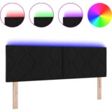  Vzglavje z LED lučmi z vzglavjem Črna 160 cm blago, (5000043935) | Shoptok.si