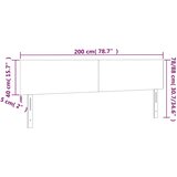  LED uzglavlje tamnozeleno 200x5x78/88 cm baršunasto | Eponuda.ba