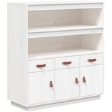  Visoka komoda bijela 100 x 40 x 108,5 cm od masivne borovine | shoptok.hr