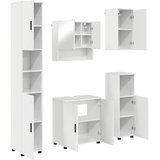 Set namještaja za kupaonicu Zidne 5 pcs Visoki sjaj bijela | shoptok.hr