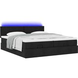 vidaXL Okvir kreveta s madracima crni 160x200cm od tkanine | shoptok.hr