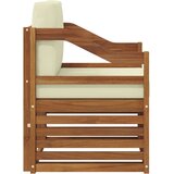  Set vanjskih sofa s jastukom Prirodna 67 x 63 x 73 cm - Prirodna boja i krem Nagnuto | shoptok.hr