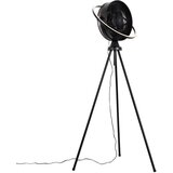 QAZQA Stojalo za talni ventilator, črno, vključno s 3-stopenjskim LED nastavljivim zatemnitvijo - Marleen | Shoptok.si
