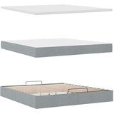  Otomanski krevet s madracem&amp LED svijetlosivi 180x200cm tkanine | shoptok.hr
