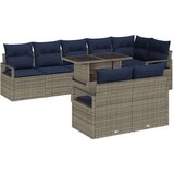  Vrtna sedežna garnitura z blazino 9 pcs siva in mornarsko modra, (5000022237) | Shoptok.si