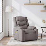 vidaXL Masažni naslanjač taupe blago | Shoptok.si