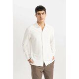 Defacto Modern Fit Polo Collar Crinkle Long Sleeve Shirt cene