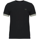 Fred Perry Majice s kratkimi rokavi STRIPED CUFF T-SHIRT Črna | Shoptok.si