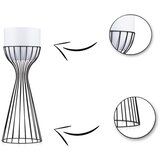 Metalna saksija za cveće LOFT 46x20 cm crna/bela | Eponuda.com