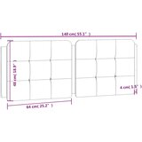 vidaXL Jastuk za uzglavlje crno-bijeli 140 cm od umjetne kože | shoptok.hr