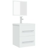 vidaXL Kopalniška omarica z ogledalom bela 41x38,5x48 cm | Shoptok.si