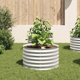  Vrtna sadilica od pocinčanog čelika 80 x 80 x 44 cm srebrna | shoptok.hr