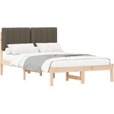  Krevetni okvir s tapiciranim uzglavljem Prirodna i taupe - Prirodna i taupe 120 x 200 cm | shoptok.hr